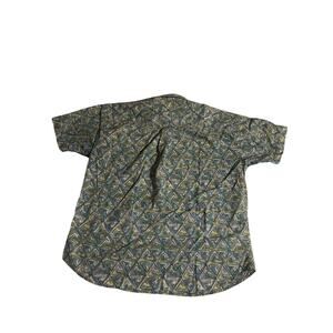 Vintage Chaps Geometric Print Shirt Retro Classic Sz XL